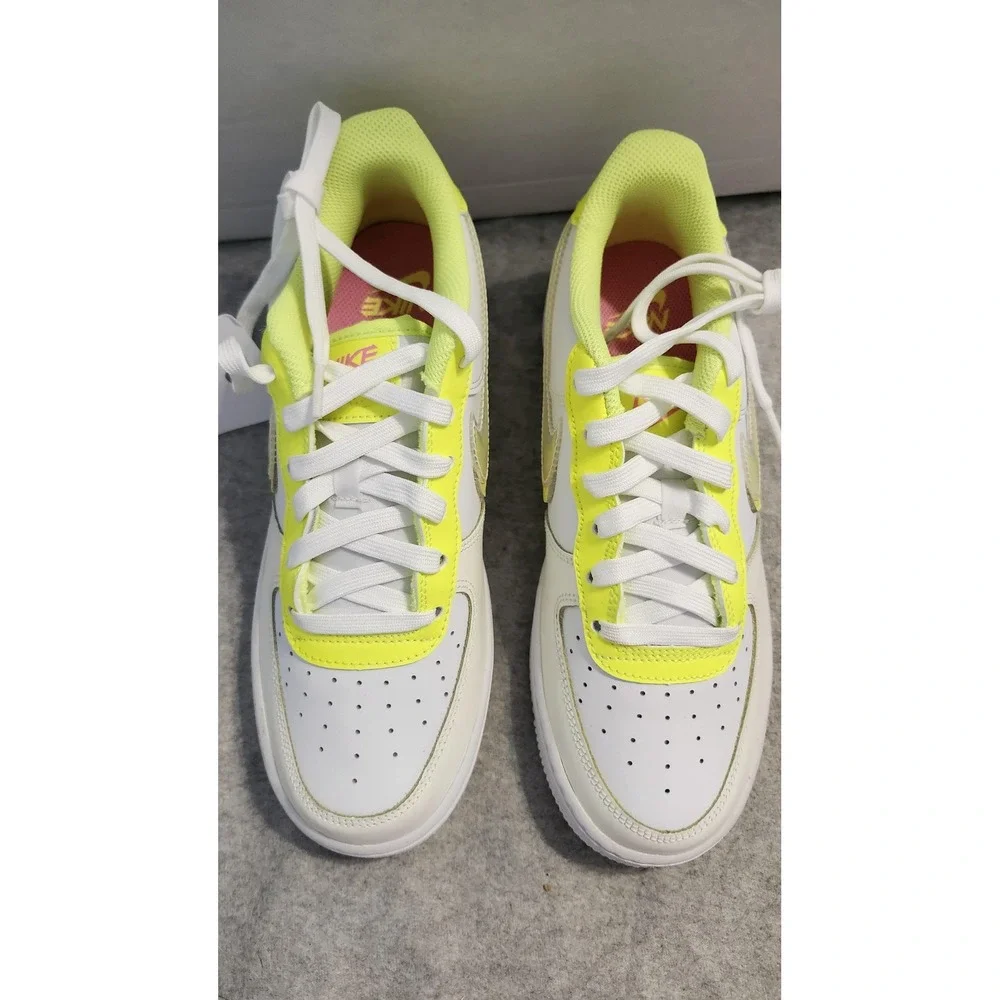 Nike Air Force 1 LV8 Shoes Youth Size 6.5Y White Volt Multi Color DV1680 100 New